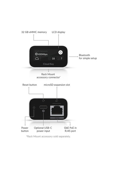 Ubnt Ubıquıtı Uck-g2 1 Port Gıgabıt Usb-c Cloud Key Gen2 Controller