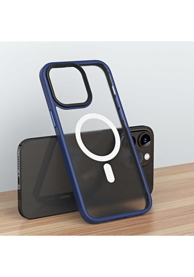 Apple Uyumlu iPhone 13 Pro Max Wireless Şarj Özellikli Zore Hibrit Magsafe Kapak