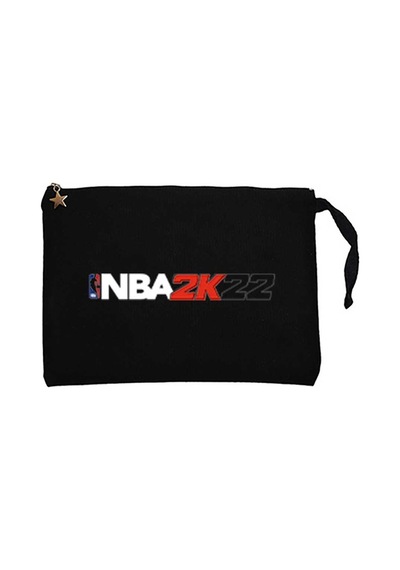 NBA 2K22 Siyah Clutch Astarlı Cüzdan / El Çantası Siyah