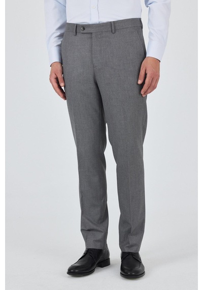 İmza Gri Esnek Yandan Cepli Comfort Fit Classic Pantolon 1003250154 Gri