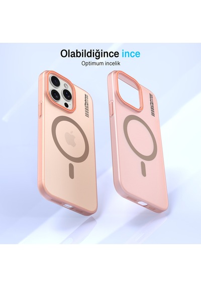 Apple iPhone 15 Pro Max Magsafe Uyumlu Mat Sert Klein Kılıf Çok Renkli