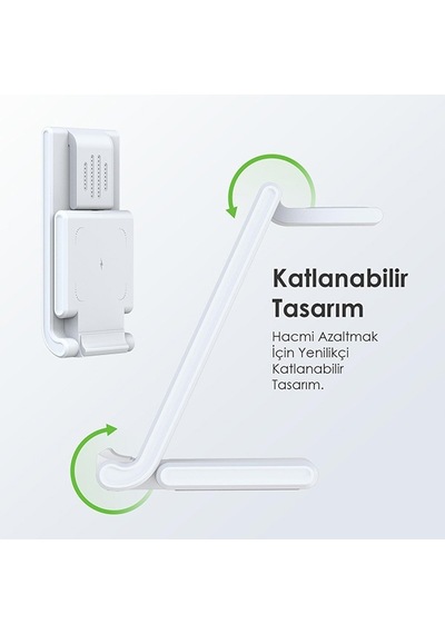 Duzzona 15w Katlanır 3 İn 1 Telefon Kulaklık Saat Kablosuz Şarj