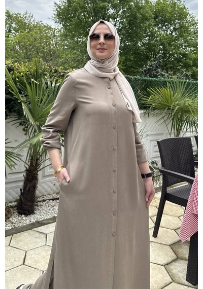 Rabia Şamlı Başak Pantolonlu Takım Vizon Normal