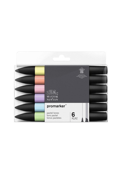 Winsor & Newton Promarker 6'lı Pastel Tones