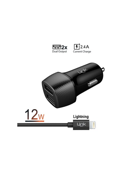 Linktech C492 Safe Lightning Usb 12W Araç Şarj Aleti