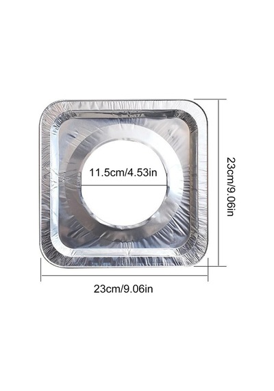 Siolanzi Alüminyum Ocak Üstü Koruyucu 23x23 Cm 10 Adet