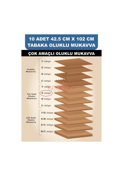 10 Adet 42.5cm X 102cm Baskısız Tabaka Oluklu Mukavva, Çocuk Etkinlik Kartonu, Maket Kartonu, Kargo Kartonu