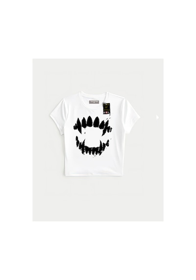 Flood Of Style Beyaz Babby Tee Diş Özel Tasarım