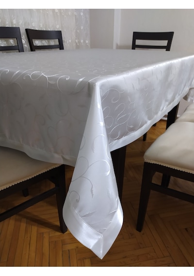 Masa Örtüsü Saten Kumaş Ekru Renk
