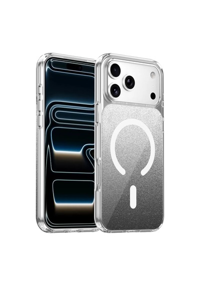 Onegif Apple İphone 17 Pro Sora Simli Magsafe Kapak - Siyah Şeffaf