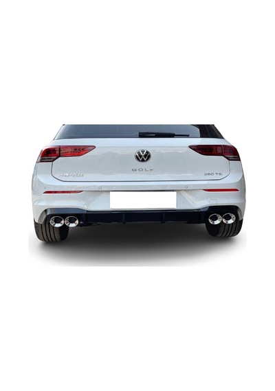 Volkswagen Golf 8 ''R'' Difüzör 4 Egzoz Piano Black - Golf Mk8