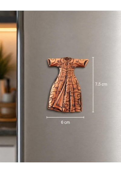 Magnet Metal Elbise Figürlü Buzdolabı Magneti 7.5x6 Cm Dekoratif Hediyelik