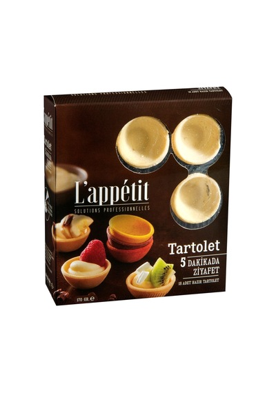 L'appetit Tartolet 18'li Beyaz Tart Tabanı 250g - Pratik Tatlı 3'li Ekonomik Paket - 3 Adet Tarı