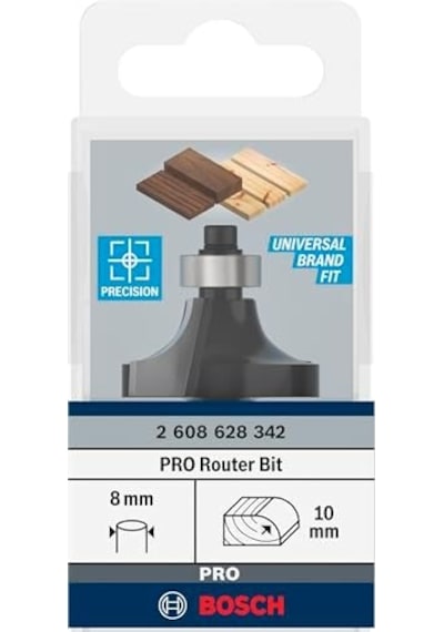 Professional Ahşap İçin Standart Yuvarlak Frezesi Ahşap, Yarıçap 8 Mm, Çalışma Uzunluğu, El Frezesi Aksesuarı