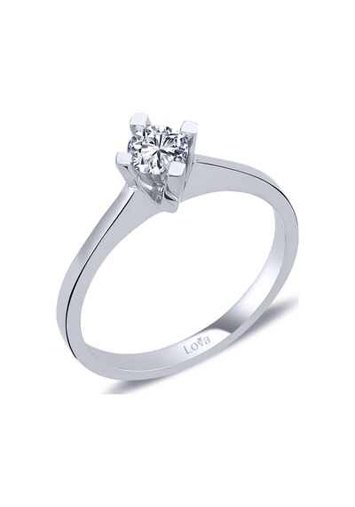 Lova E Renk 0,33 Karat Pırlanta Tektaş Yüzük - Idl - 1010143