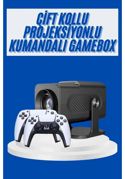 4k Android Smart Wi-fi Çift Kollu Projeksiyon Game Box Kumandalı Taşınabilir Diğer
