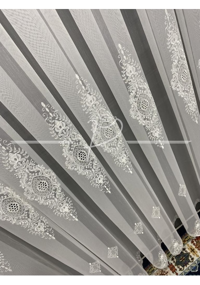 Tül Perde Taç Marka Ziyu Desen 1 Kalite Tt Kumaş-72048 Çok Renkli