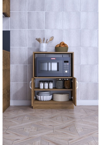 Rafineri Makro Dolap Çok Amaçlı Mikrodalga Fırın Dolabı Mdf Ceviz Rafineri Makro Dolap Çok Amaçlı Mikrodalga Fırın Dolabı Mdf Ceviz