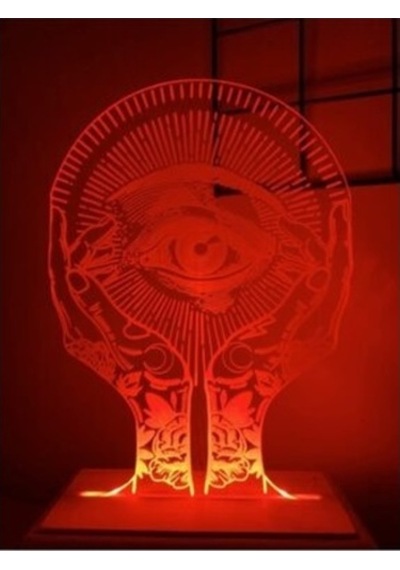 All Seeıng Eye Gece Lambası 3D 16 Renk