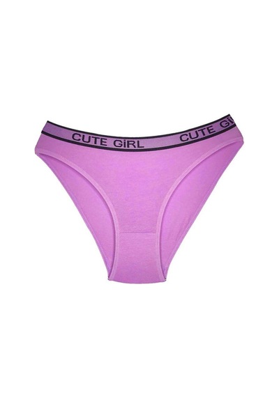 10 Adet Beli Yazılı Pamuklu Kalın Lastik Kadın Slip Külot Renkli