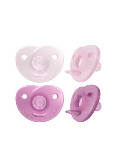 Philips Avent Soothie Emzik, 0 6 Ay Kız Bebekler İçin, 2'li Paket, Ortodontik Silikon, Bpa İçermez, Tek Parça Tas Çok Renkli