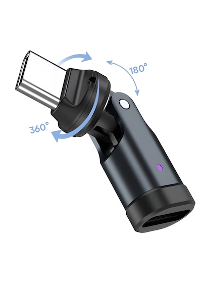 Alfais 6009 Usb Type-c Otg Çevirici Adaptör 540 Döner Pd240w 5a Şarj Veri Dönüştürücü