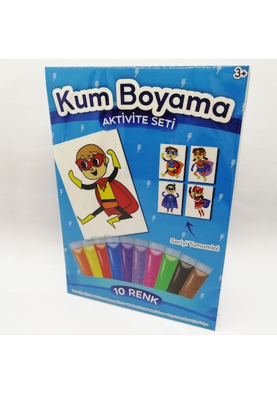 Uçan Tekme Süper Kahraman Kum Boyama Aktivite Seti