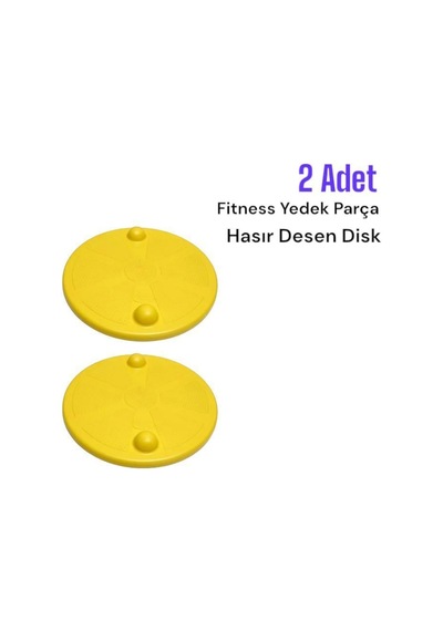 Hasır Desen Disk 1 Takım 2 Adet Dış Mekan Fitness Aleti Parçası-616 Çok Renkli