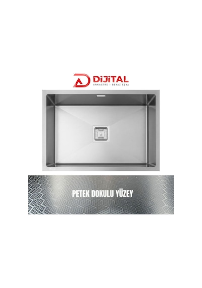 Gl General Neo 60 40x60 Inox Petek Dokulu Çelik Mutfak Eviyesi 304 Paslanmaz Çelik 1mm