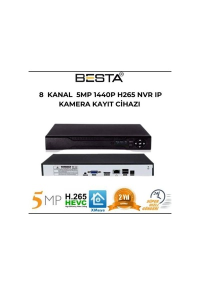 5 Mp 1440p 8 Dış Mekan Kameralı Ip Poe Güvenlik Seti