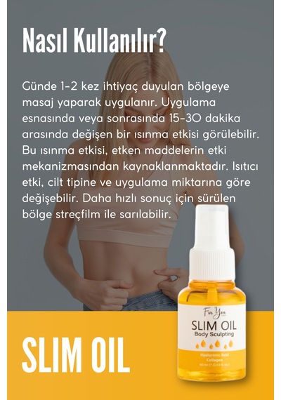 İnceltmeye Ve Sıkılaştırmaya Yardımcı Selülit Karşıtı Slim Oil, Yağ 60 Ml