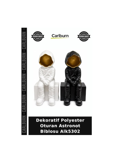 Özel Üretim Hediyelik Oda Aksesuarı Masaüstü Dekoratif Polyester Oturan Astronot Biblosu Alk5302
