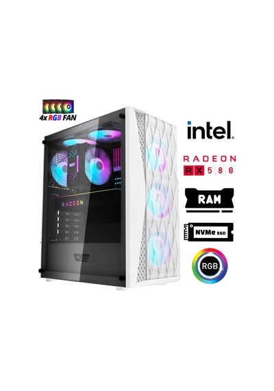 Xaser XSR1208 i5-12400F 16 GB 512 GB M.2 NVMe SSD 8 GB RX580 Free Dos Masaüstü Oyuncu Bilgisayarı