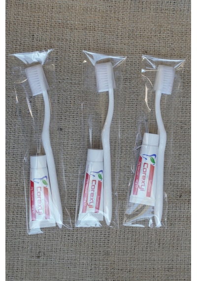 Corexyl Diş Macunu 10 G + Kapaklı Diş Fırçası Seti 50'li