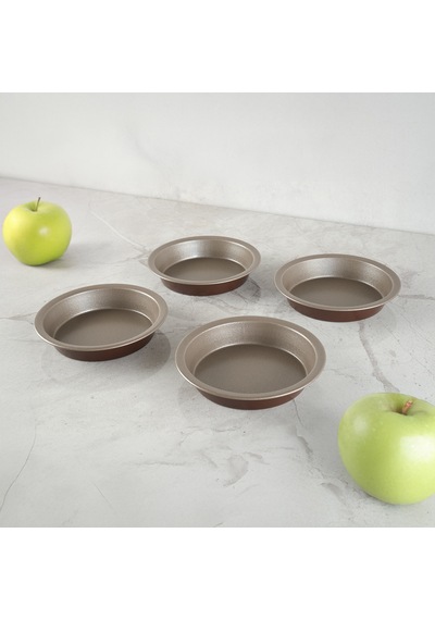 Guardini Mini Tart Kalıbı 4'lü Bronz Kahve Renkli