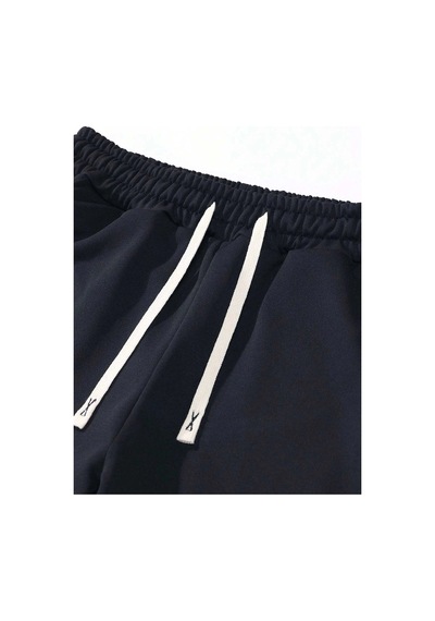 Tarzsokak Playing Card Print Drawstring Waist Eşofman Altı Siyah