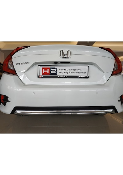 Honda Civic Fc5 Arka Tampon Alt Çıta Kaplaması Krom-Siyah-Karbon Karbon