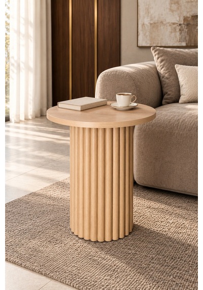 Soyasis Nola Bohem Yan Sehpa 40 Cm - Safir Meşe