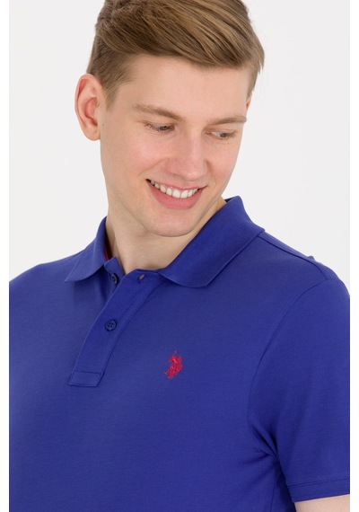 U.S. Polo Assn. Erkek Mavi Basic Polo Yaka Tişört 50262933-VR212