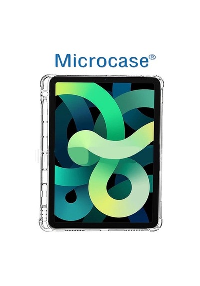 Apple Uyumlu iPad  Air 4 10.9 2020 Soft Tpu Kalem Koymalı Silikon Kılıf Şeffaf