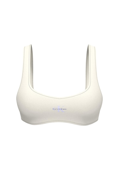 Calvin Klein Kadın Beyaz Logo Detaylı Bralet Bikini Üstü-13575 Beyaz