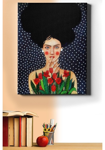 Webstyle Sayılarla Boyama Seti Kasnaklı Çiçek Toplayan Kadın 60 X 75 Cm