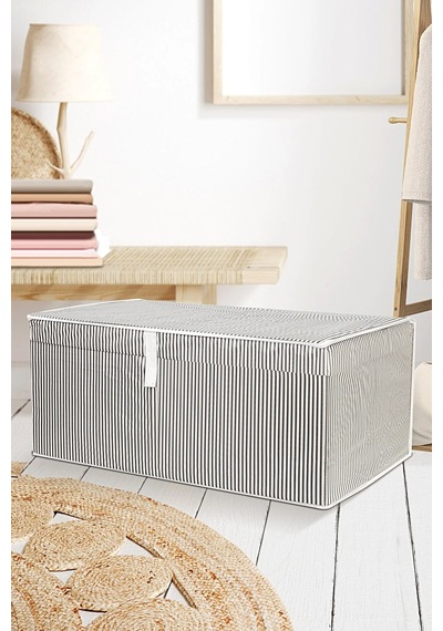 Kapaklı Çok Amaçlı Hurç Saklama Kutusu Organizer Mega Plus 70 X 40 X 30 Cm Gri