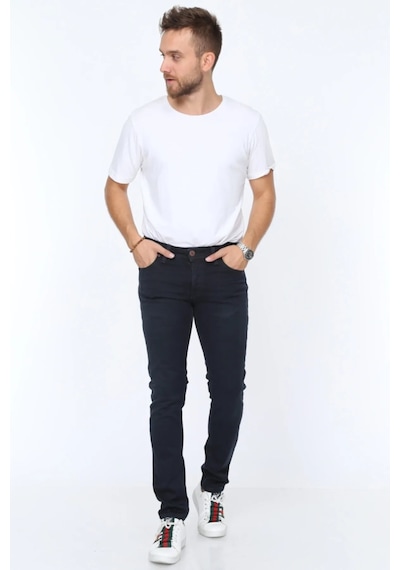 Digital Jeans Örme Hamur Kumaş Dar Kesim Slim Fit Erkek Kot Pa Haki Açık Gri