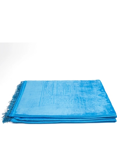 Peluş Seccade Mavi 80x120 Cm.
