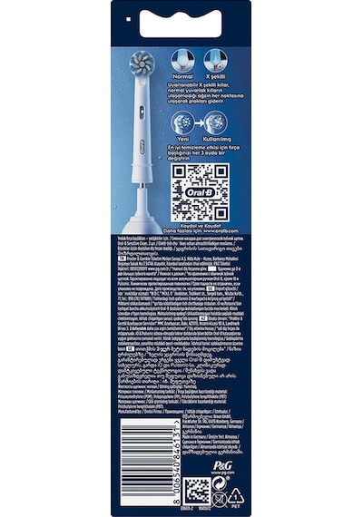 Oral-B Pro Sensitive Clean X-Filament Şarjlı Diş Fırçası Yedek Başlığı 2 Adet