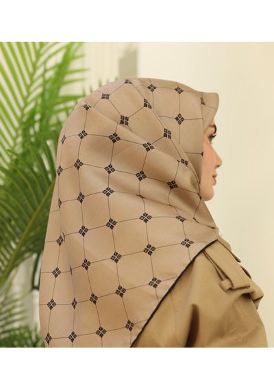 Silk Home Twill İpek Eşarp Vizon, Siyah 11392-16