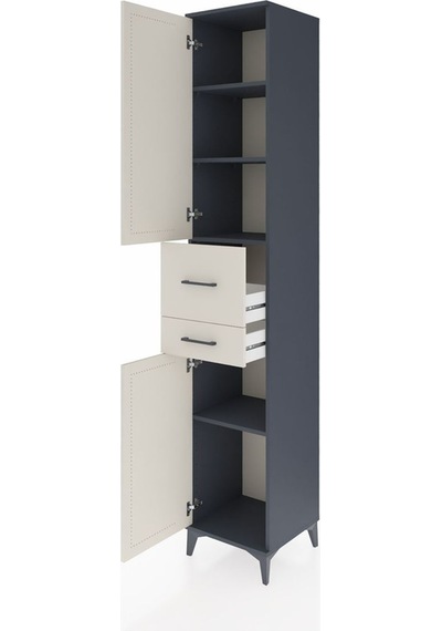 Hyperion Dolap 4 Raflı 2 Çekmeceli 2 Kapaklı 44x44x243 Antras... Antrasit Hyperion Dolap 4 Raflı 2 Çekmeceli 2 Kapaklı 44x44x243 Antras... Antrasit
