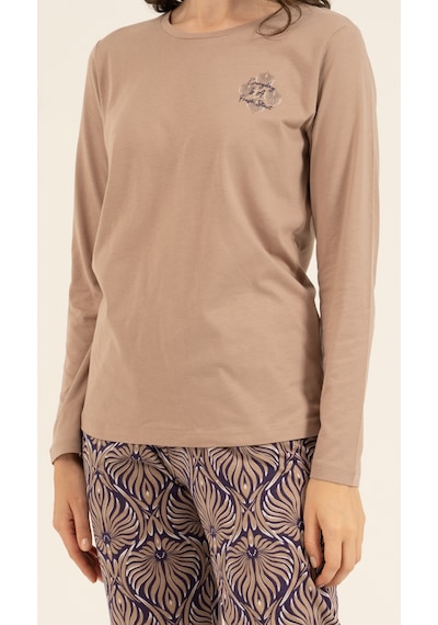 Arnetta 3769 Modal Pamuk Uzun Kol Yumuşak Dokulu Battal Büyük Beden Kadın Pijama Takımı Kahverengi Arnetta 3769 Modal Pamuk Uzun Kol Yumuşak Dokulu Battal Büyük Beden Kadın Pijama Takımı Kahverengi