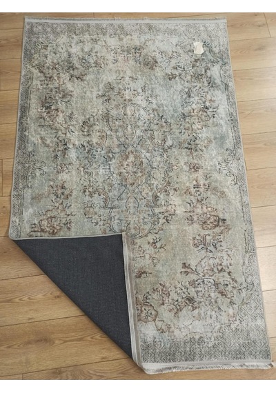 Çam Halı Gloria Td116 Bej Vintage Eskitme Desen Dokuma Saçaklı Kilim